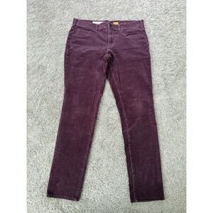Pilcro & The Letterpress Serif Velvet Corduroy Pants Jeans Size 30 Womens Maroon